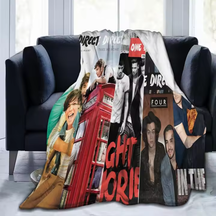 Manta ligera de franela Ultra suave para sofá, cama, uso en todas las estaciones, One Music Direction - 1