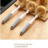 Cepillo de Limpieza de Ollas de Coco Palma de Seda Herramienta de Limpieza Doméstica Duradera para Descontaminación - details 7