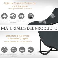 Plegables Tumbonas de Jardín con Marco de Aluminio en Forma de S Carga de 120 kg para Piscina Patio Terraza 165x61x63 cm Gris Oscuro - details 23