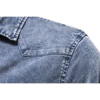 Camisas vaqueras para hombre, camisas desgastadas lavadas de calidad, talla europea, otoño e invierno, 2024 - details 8