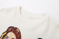 Jersey de manga larga con cuello redondo para mujer, Jersey holgado, deportivo, informal, estampado, Otoño, 2023 - details 2