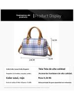 BINGMEI Moda gran Capacidad A Cuadros Bolso de las Mujeres nuevo Estilo Universitario Clase Commuter Bolsa de Hombro Multifuncional Barril Mochila - details 4