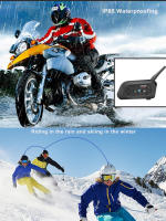 Intercomunicador Bluetooth V6 Pro para Casco de Motocicleta con Comunicación Inalámbrica de 1200M para 6 Riders Estéreo Impermeable 850mAh - details 10