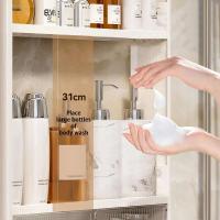 Estante multifuncional para artículos de tocador, pañuelo impermeable para baño montado en la pared, organizador de champú - details 9