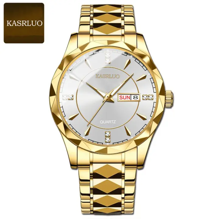 Tendencia reloj de hombre hombre impermeable aleación calendario reloj de cuarzo - 1