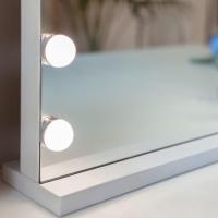 Espejo Maquillaje con Luz, 15 Bombillas LED, 3 Modos de Luz, Intensidad Ajustable, Control Táctil, Puerto, de Aumento Incluido, Blanco, 58 x 46 x 12 cm - details 3