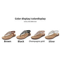 Sandalias Mujer 2025 con Cristales y Plataforma |   Tira en Dedo para Verano, Diseño Elegante y Fresco para Playa y Ciudad - details 2