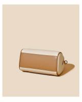 Bolso Tote de Gran Capacidad para Mujer - Herrajes Elegantes en Tono Dorado y Diseño Beige/Negro, Cierre de Cremallera, Correa Desmontable en Tono Dorado, Forro - Bolso Versátil para el Trabajo, Viajes y Uso Diario, Bolso Estructurado y Espacioso - details 4