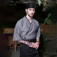 Uniformes de Chef japonés para restaurante, chaquetas de Chef de Sushi, Kimono de Chef, abrigo de cocinero, monos de camarero, camisetas de cocina - details 2