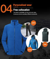 LNGXO Chaqueta de Polar para Hombres Cálida, Suave, A Prueba de Viento, Adecuada para Escalada, Acampada, Esquí Material de Poliéster con Forro de Vellón - details 6