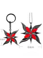 Llavero de Cosplay Genshin Impact Diseño Harbinger Rojo Rosa Gótico Colgante de Luz y Decoración - details 0