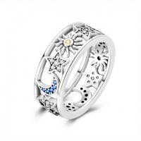Anillo de estrella, Luna y sol para mujer, romántico, compromiso de boda, elegante, temperamento, accesorios de joyería, regalo de aniversario - details 1