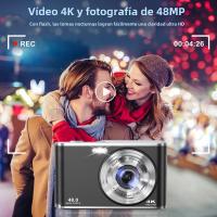 Cámara digital de doble lente delantera y trasera con enfoque automático 4k, cámara de selfie, cámara frontal de estudiante, zoom de alta eficiencia 16 veces - details 2