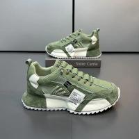 Zapatos para hombre, mocasines deportivos informales para las cuatro estaciones, diseño de tendencia, zapatillas de deporte de cuero con cordones, cómodas y transpirables - details 1