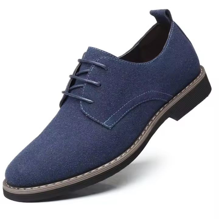 Zapatos Casuales de Oxforde Azul Talla Grande 38-48 Zapatos de Vestir Transpirables de Lujo para Hombres - 1