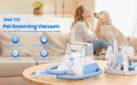 INSE Grooming Vaccum, kit de aseo para mascotas de gran capacidad de 4,5 L y aspiradora de ruido ultrabajo 5 en 1, cortadora para perros y gatos - details 0