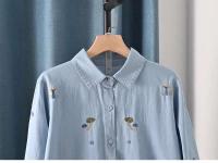 Blusas Bordadas de Flor Moda Coreana para Mujeres Primavera Camisa de Jeans de Diseñador - details 38