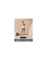 Figura de Ballet, adorno artesanal de resina, escultura de danza dorada, decoración conmemorativa, trofeo de regalo - details 4