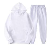 Nuevo traje deportivo para hombre, conjunto de sudadera y pantalones con capucha de retales de invierno informal a la moda - details 3