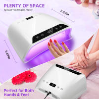 Lámpara UV de gran espacio 320W Secador de gel para manicura con dos pantallas LCD - details 5