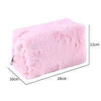 Bolso De Maquillaje Para Mujer De Peluche Sólido Viaje Organizador De Cosméticos Estuche De Ropa Joven Necesario - details 28
