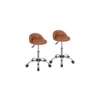 Taburetes de salón giratorios con altura ajustable, sillas con ruedas de 59-70 cm, negro - details 12