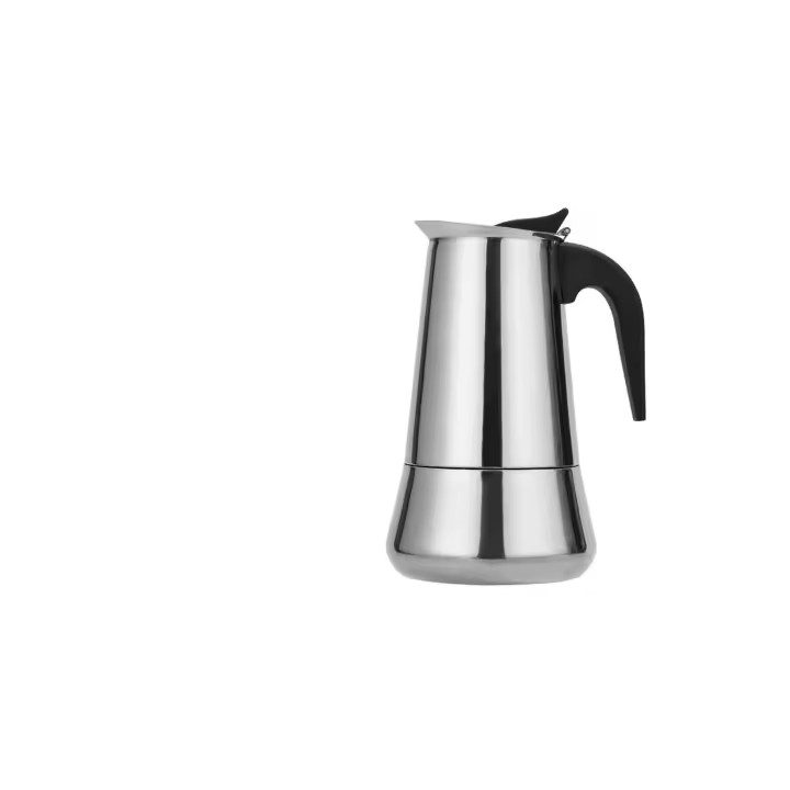 Cafetera de acero inoxidable, cafetera moka italiana, cafetera expreso, cafetera de percolador, utensilios para café con leche para estufa de 100 ml/200 ml/300 ml/450 ml - 1