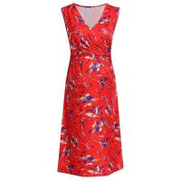 Maternidad nuevas mujeres vestidos de lactancia lactancia sin mangas verano con cuello en V vestido con estampado floral Slip - details 5