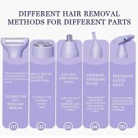 Depiladora multifuncional 5 en 1 para mujer, afeitadora para cara, nariz, pierna, axila, Bikini, recortadora de pelo, maquinilla de afeitar, resistente al agua, recarga USB - details 9