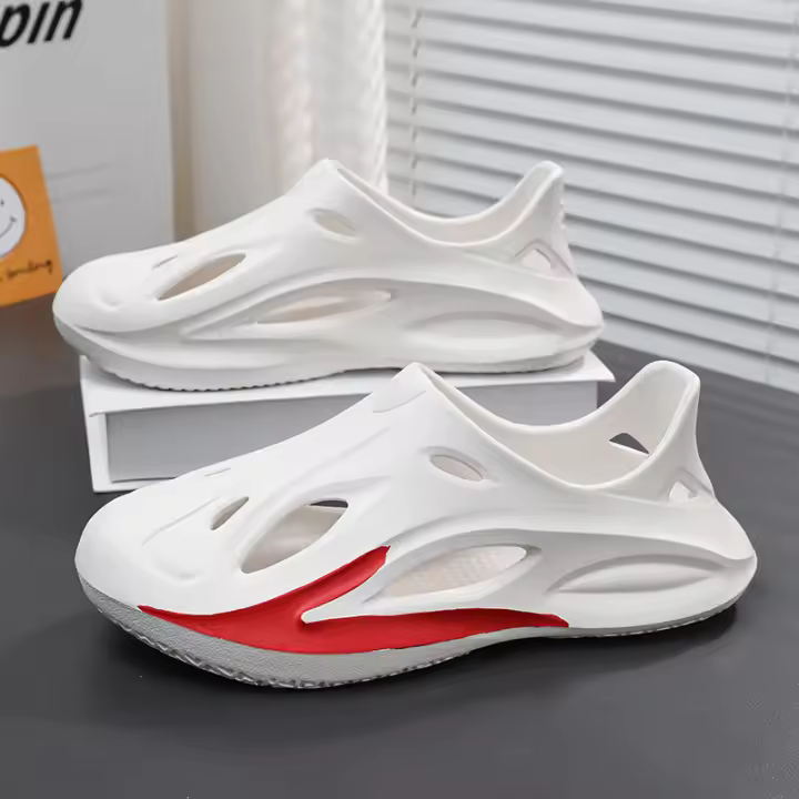 Sandalias de Hombre Antideslizantes y Resistentes al Desgaste Zapatillas de Moda de Verano para la Playa con Tacón Grande - 1