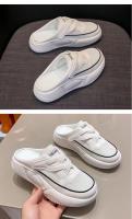 Popular] verano Baotou malla blanco zapatos de moda casual plataforma solo zapatos perezoso un pedal zapatillas de las mujeres desgaste exterior - details 14