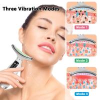 Masajeador de luz roja para rostro y cuello, dispositivo facial con 7 modos de color, herramienta de masaje facial para el cuidado de la piel, masajeador facial True Beauty Glow para mujeres, masajeador facial LED 7 en 1 para uso doméstico relajante - details 4