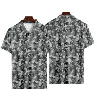 Polo hawaiano de camuflaje para hombre, camiseta de golf de manga corta con hojas 3D y rayas de vaca, ropa de calle de gran tamaño, verano - details 2