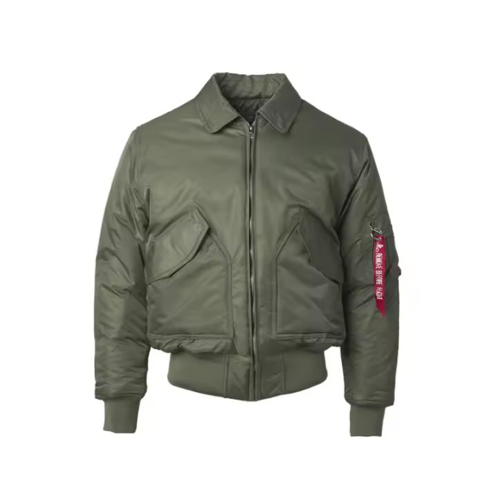 Chaqueta de vuelo Bomber CWU 45P acolchada de nailon para invierno, abrigo de estilo militar Vintage TOP GUN, chaqueta para hombre - 1