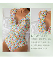 Nuevo traje de baño de una pieza con estampado de moda, personalidad, cintura ajustada, oculta la barriga, traje de baño adelgazante para mujer - details 1