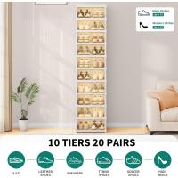 Caja de Zapatos Plegable Duradera 20 Piezas Organizables con Puertas Ajuste Aproximado hasta Tamaño 43 Muebles de Sala - details 2