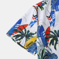 Camisa de manga corta para hombre, Camisa ajustada con estampado de flores fragmentadas, serie CS, primavera y verano, 2024 - details 76