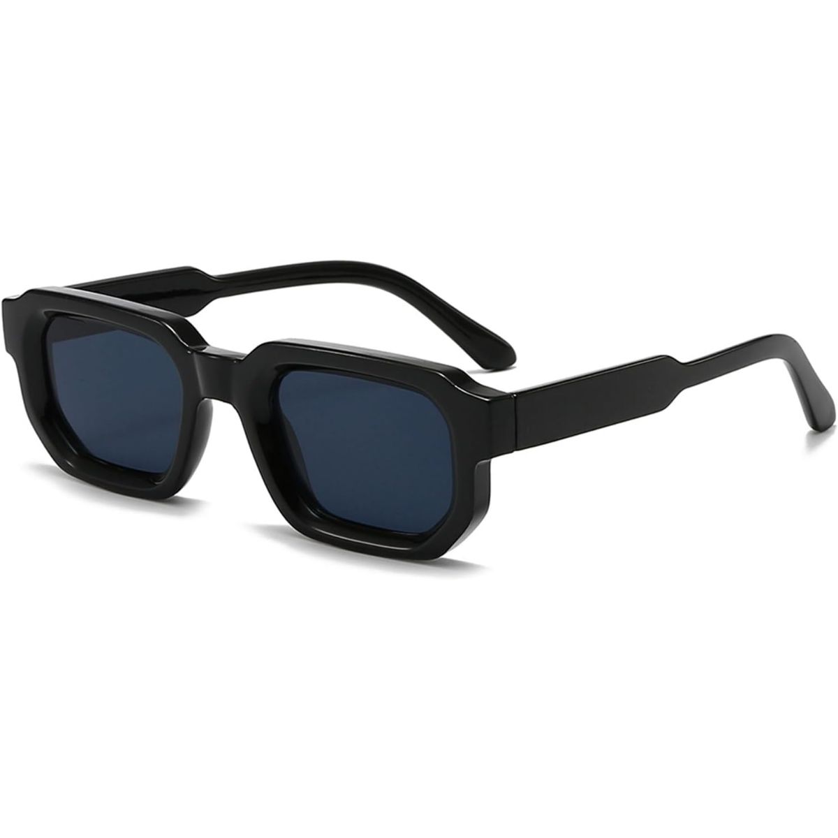 Gafas de sol rectangulares retro para hombre y mujer, elegantes gafas de sol con montura cuadrada pequeña y gruesa, vintage de los 90.