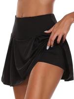 3 Piezas De Faldas Deportivas De Color Sólido 2 En 1, Con Alta Elasticidad Para Correr, Tenis, Golf Y Yoga, Ropa Deportiva Para Mujeres - details 4