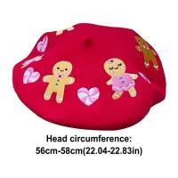 Para mujer boina sombrero decoración moda ciervo pan de jengibre hombre patrón artista gorros sombreros para Navidad - details 7