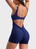 Shorts integrados con tirantes para mujer, espalda descubierta, yoga, novedad para verano 2024 - details 13