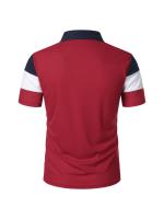 Polo a rayas Vintage para hombre, Camiseta de piqué de Golf, manga corta, bloque de Color, disponible en tallas grandes y altas - details 13