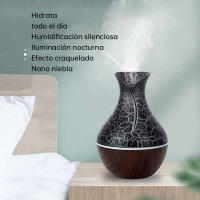 Difusor de aceites esenciales con luz LED en forma de jarrón, humidificador de aire de 150 ml con 7 colores cambiantes para decoración del hogar, humidificador USB. - details 3