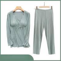 Conjunto de ropa de lactancia de maternidad fina para amamantar, pijama de posparto, otoño e invierno - details 8