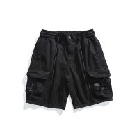 Pantalones Cargo de Verano para Hombres Cintura Elástica, Color Sólido, Gran Bolsillo, Pesca al Aire Libre, Material de Algodón - details 1