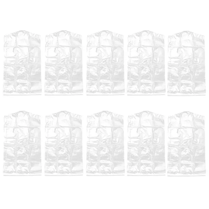 Plástico 10 Uds. Impermeable colgante grueso a prueba de polvo organizador de guardarropa ropa cubierta antipolvo bolsa de ropa Protector de abrigo - 1