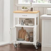 Carrito de Cocina móvil Carrito de Servir Estantería de Cocina Blanco 60 x 45 x 92 cm ES - details 1