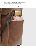 Bolso de cuero retro unisex Gran capacidad Diseño oblicuo Portátil Multifuncional - details 14