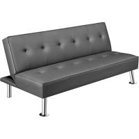 Sofá Cama Plegable de 3 Plazas Tapizado de Piel Sintética Tamaño 166.5 X94 cm Capacidad 350 KG - details 9