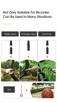 Mini bomba de choque para neumáticos de bicicleta, bomba de horquilla de mano portátil, 320PSI, bomba de aire para bicicleta con válvulas Presta Schrader digitales de presión - details 10